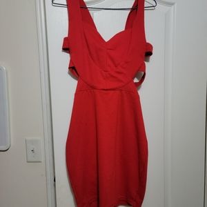 Red cocktail dress